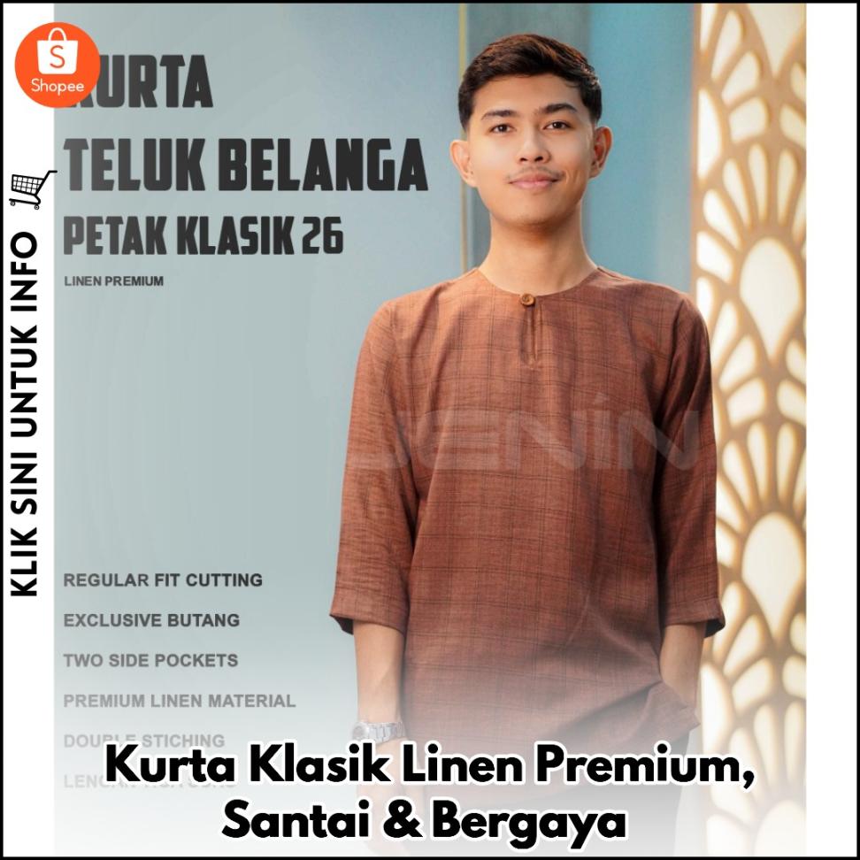 Kurta Klasik Linen Premium, Santai & Bergaya