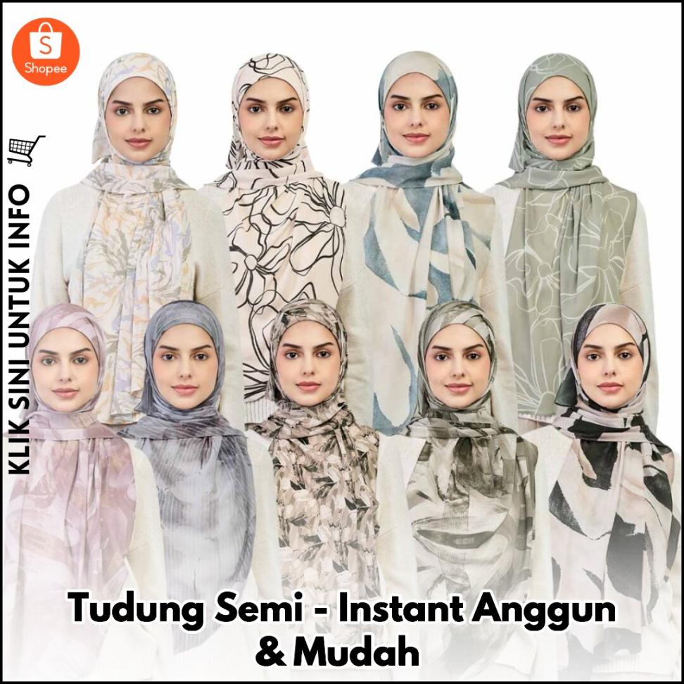 Tudung Semi-Instant Anggun & Mudah