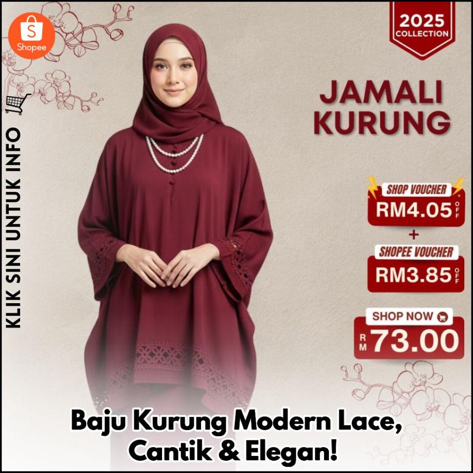 Baju Kurung Modern Lace, Cantik & Elegan!