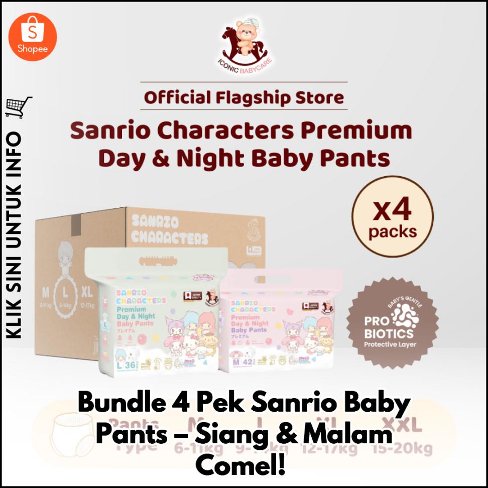 Bundle 4 Pek Sanrio Baby Pants – Siang & Malam Comel!