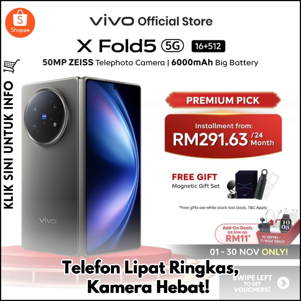 Telefon Lipat Ringkas, Kamera Hebat!