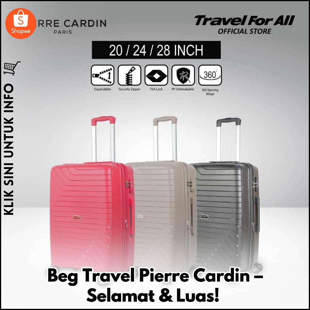 Beg Travel Pierre Cardin – Selamat & Luas!