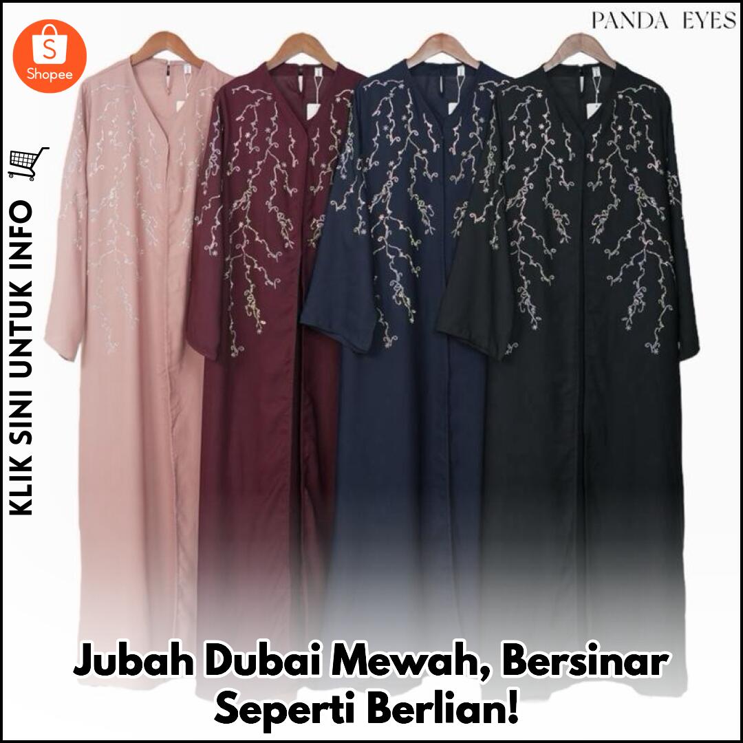 Jubah Dubai Mewah, Bersinar Seperti Berlian!