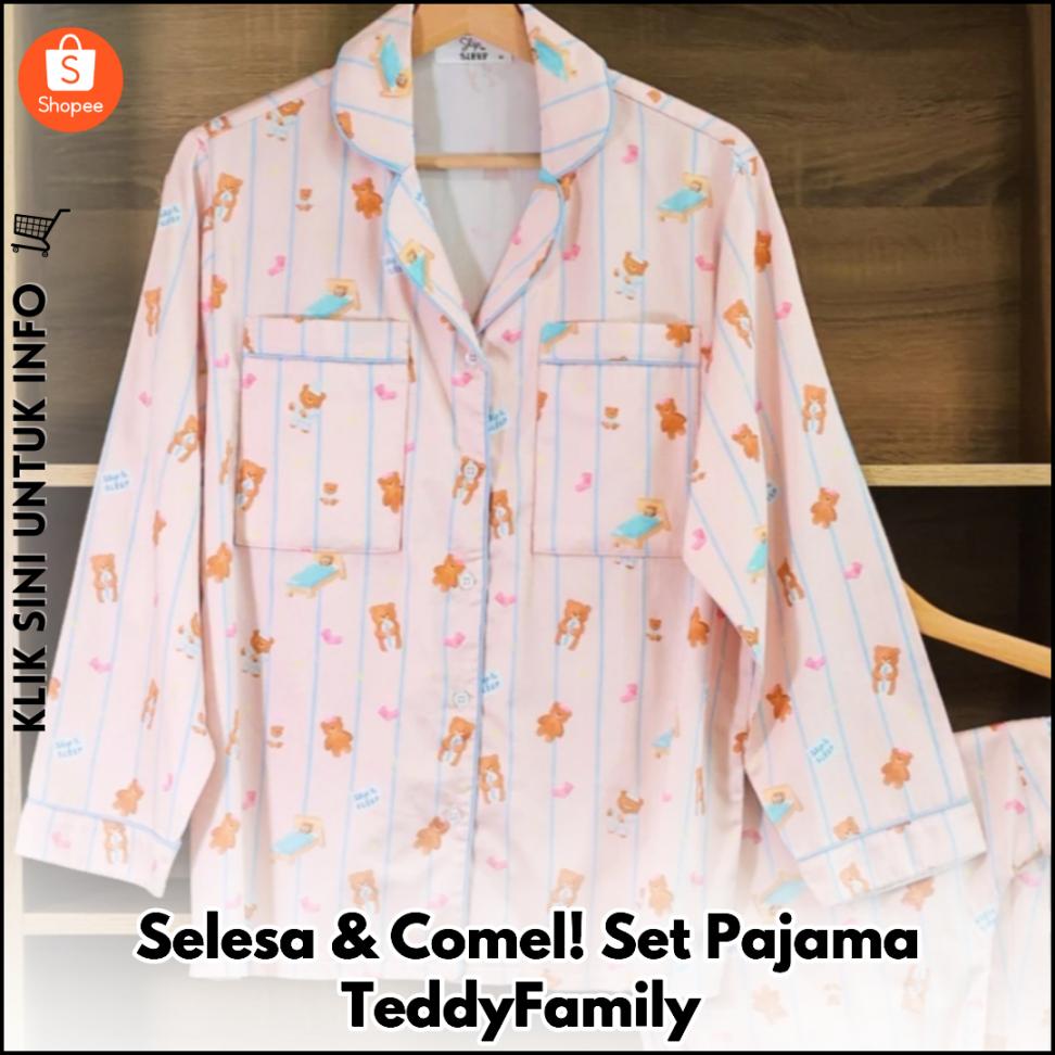 Selesa & Comel! Set Pajama TeddyFamily