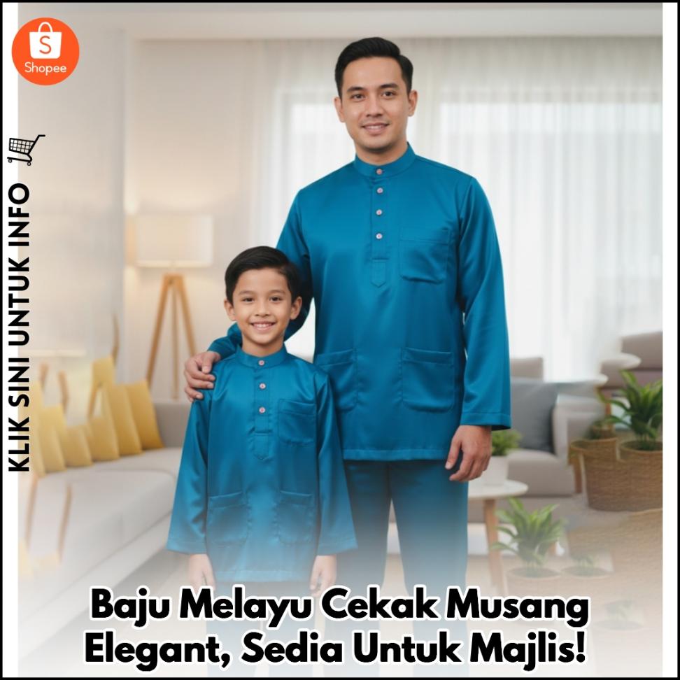 Baju Melayu Cekak Musang Elegant, Sedia Untuk Majlis!