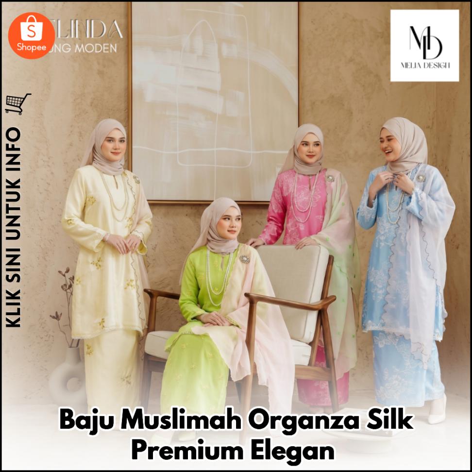 Baju Muslimah Organza Silk Premium Elegan