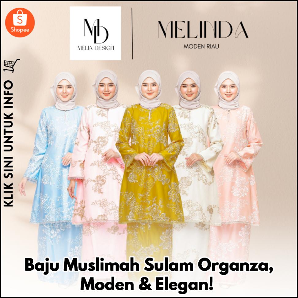 Baju Muslimah Sulam Organza, Moden & Elegan!