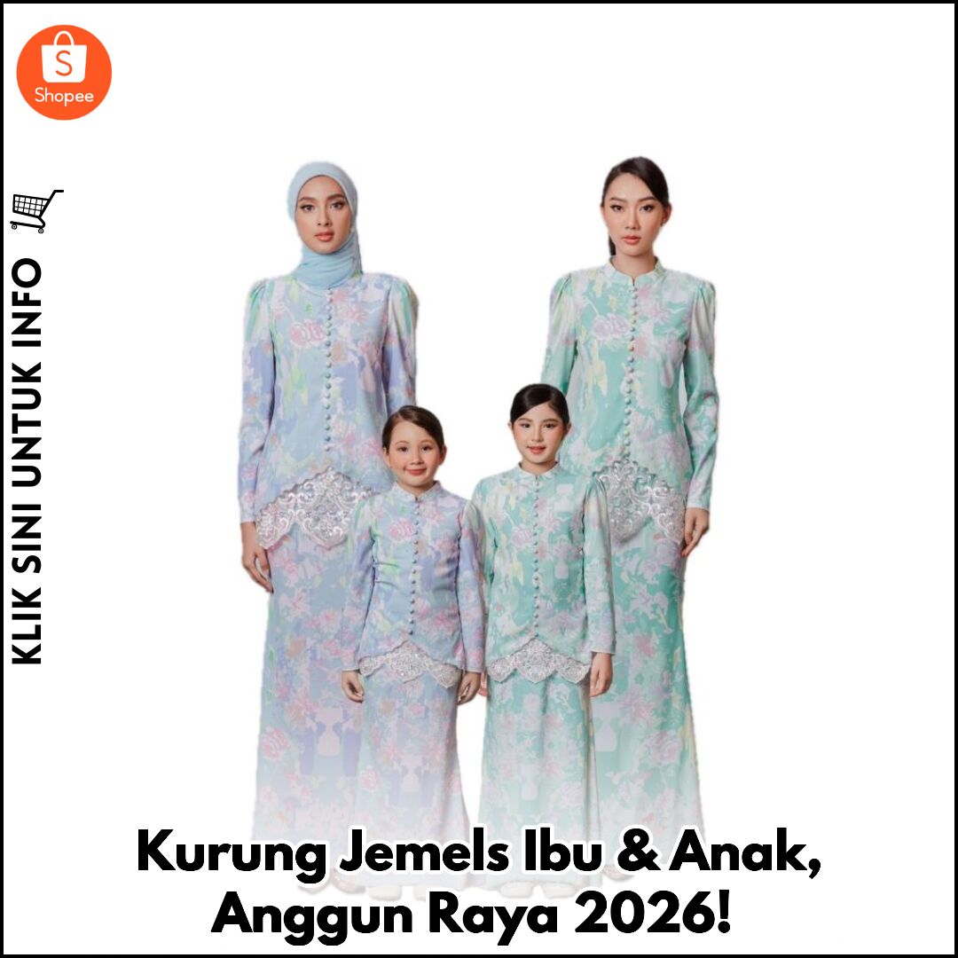 Kurung Jemels Ibu & Anak, Anggun Raya 2026!