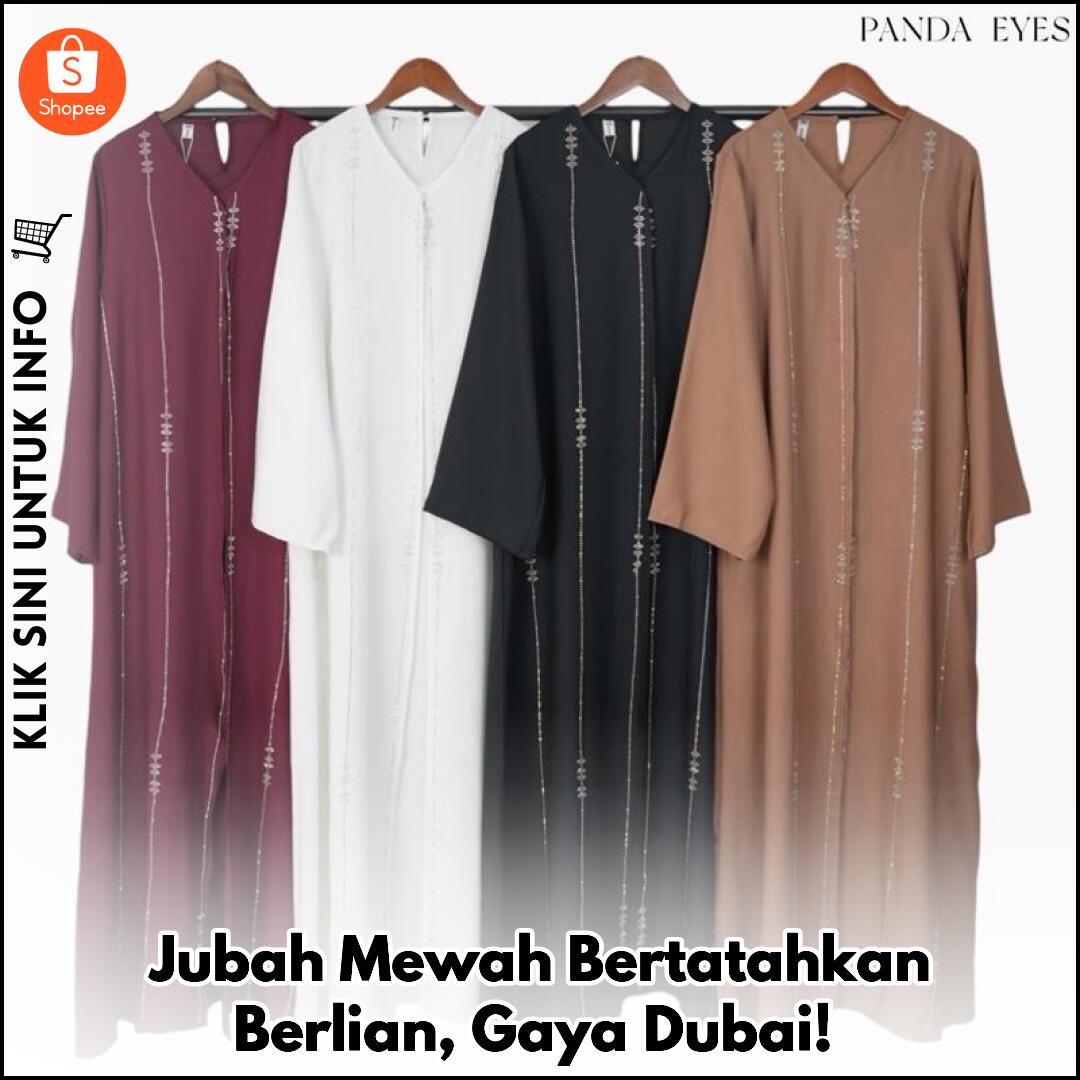 Jubah Mewah Bertatahkan Berlian, Gaya Dubai!