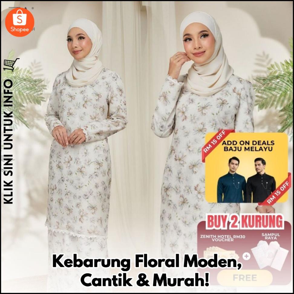 Kebarung Floral Moden, Cantik & Murah!