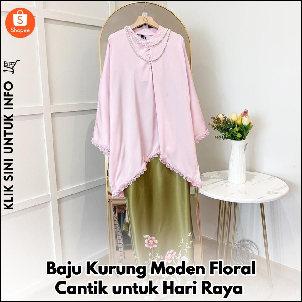 Baju Kurung Moden Floral, Cantik & Elegan untuk Hari Raya!