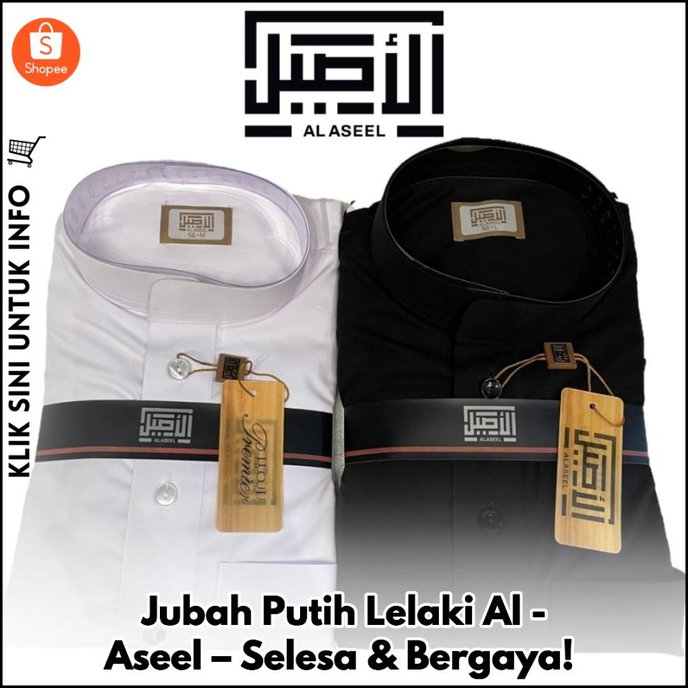 Jubah Putih Lelaki Al-Aseel – Selesa & Bergaya!