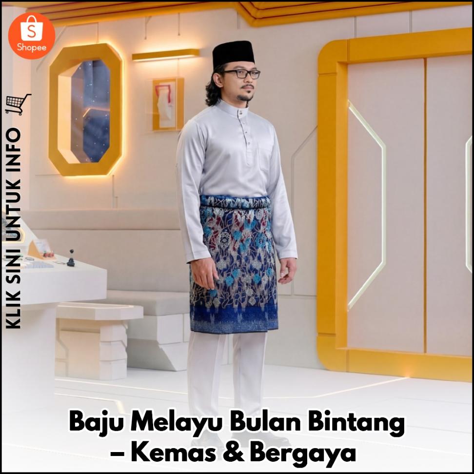 Baju Melayu Bulan Bintang – Kemas & Bergaya
