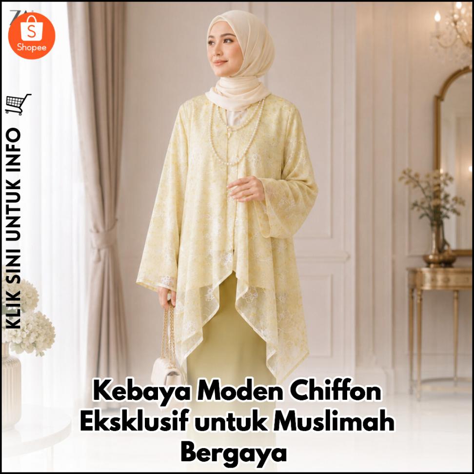 Kebaya Moden Chiffon Eksklusif untuk Muslimah Bergaya