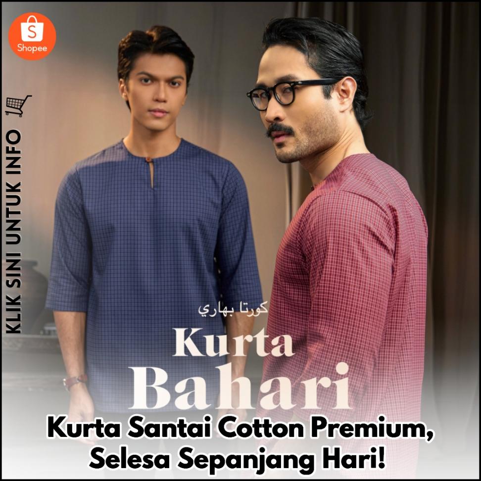 Kurta Santai Cotton Premium, Selesa Sepanjang Hari!