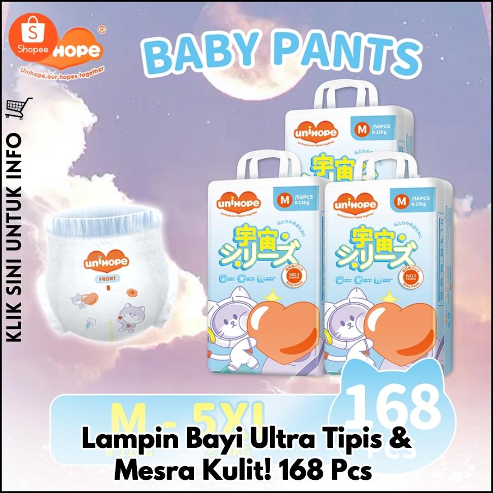 Lampin Bayi Ultra Tipis & Mesra Kulit! 168 Pcs