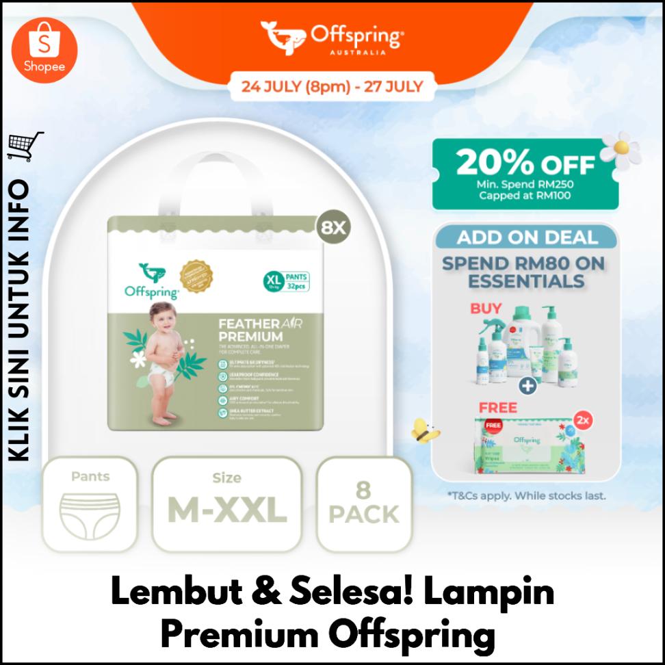 Lembut & Selesa! Lampin Premium Offspring