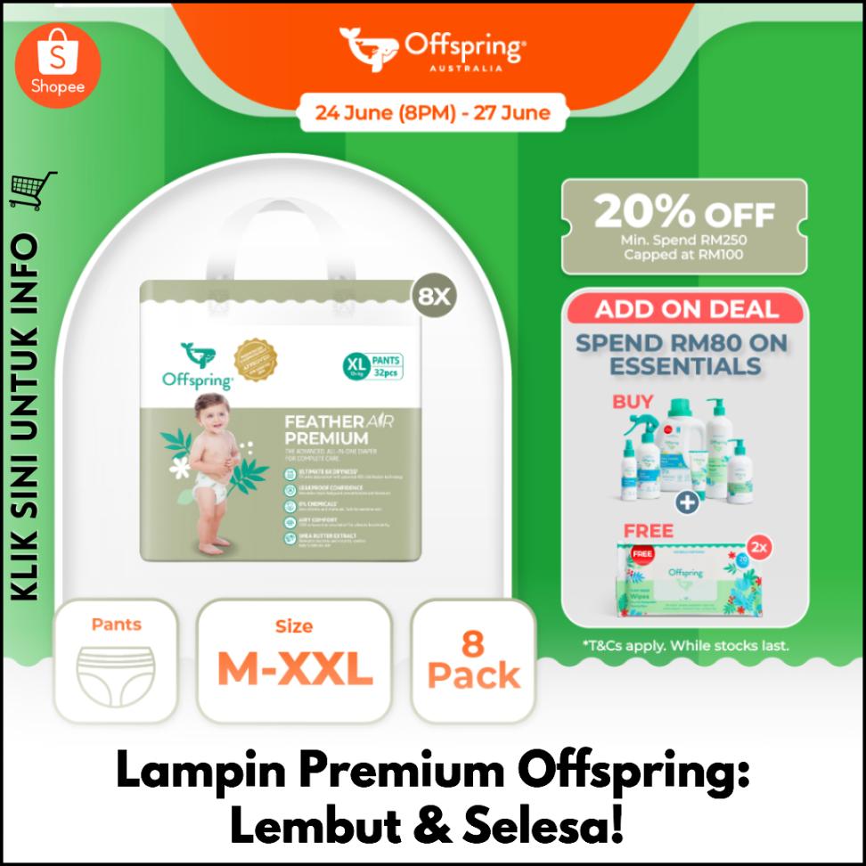 Lampin Premium Offspring: Lembut & Selesa!