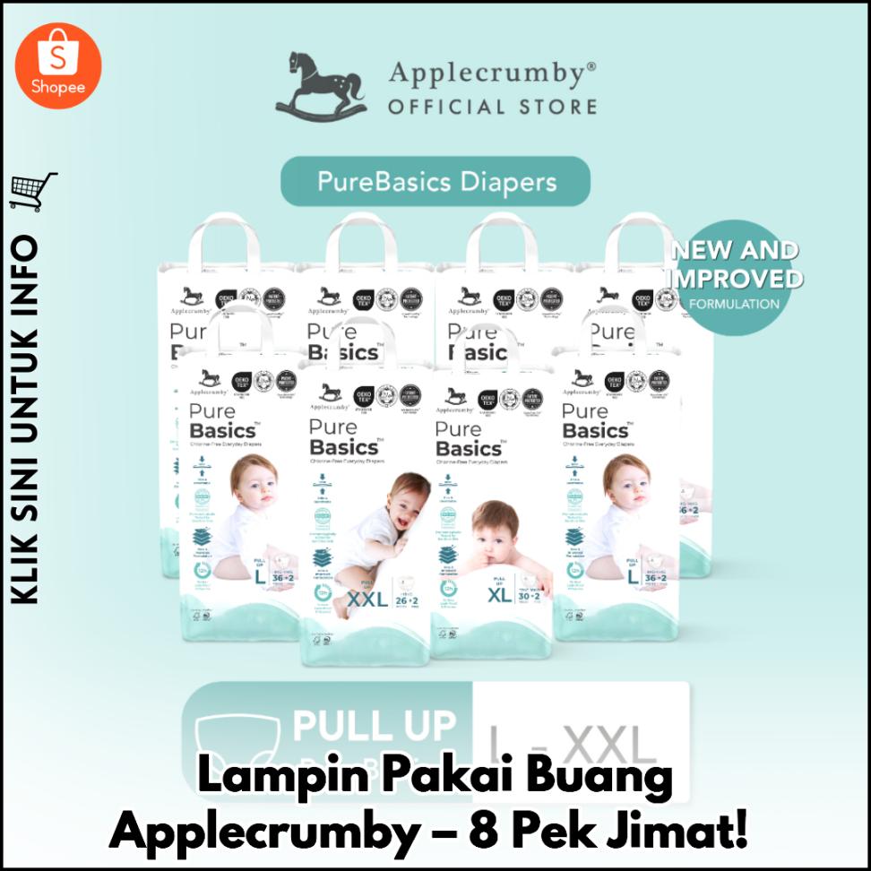Lampin Pakai Buang Applecrumby – 8 Pek Jimat!