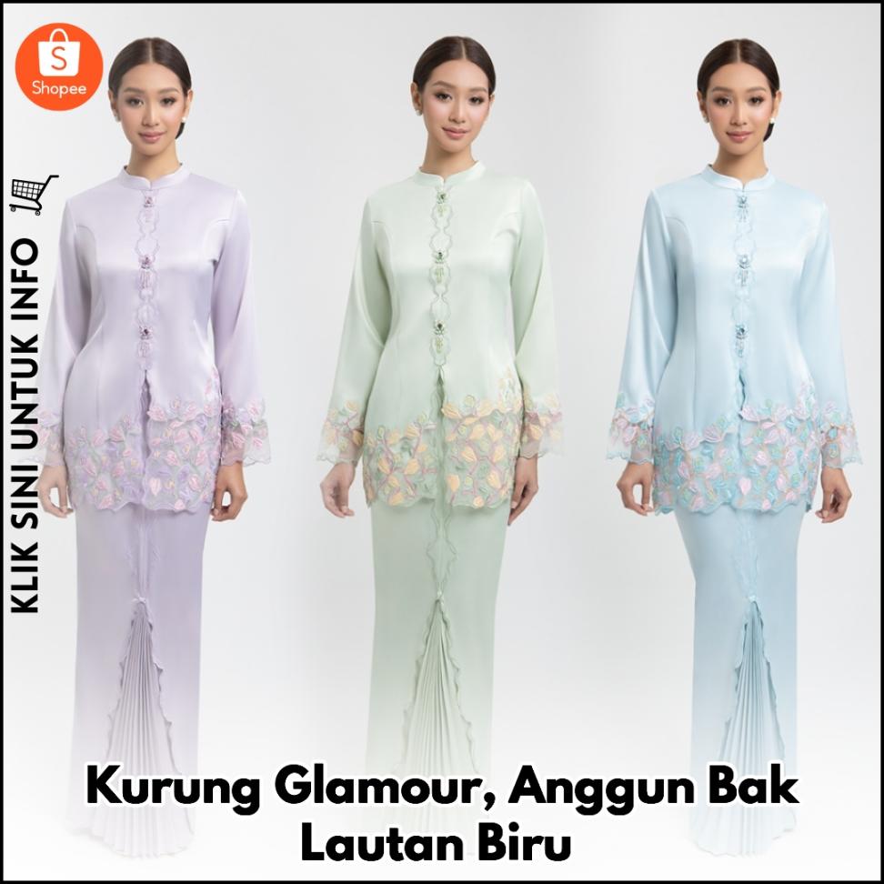 Kurung Glamour, Anggun Bak Lautan Biru