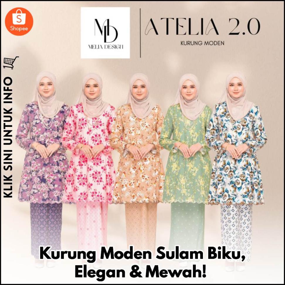 Kurung Moden Sulam Biku, Elegan & Mewah!