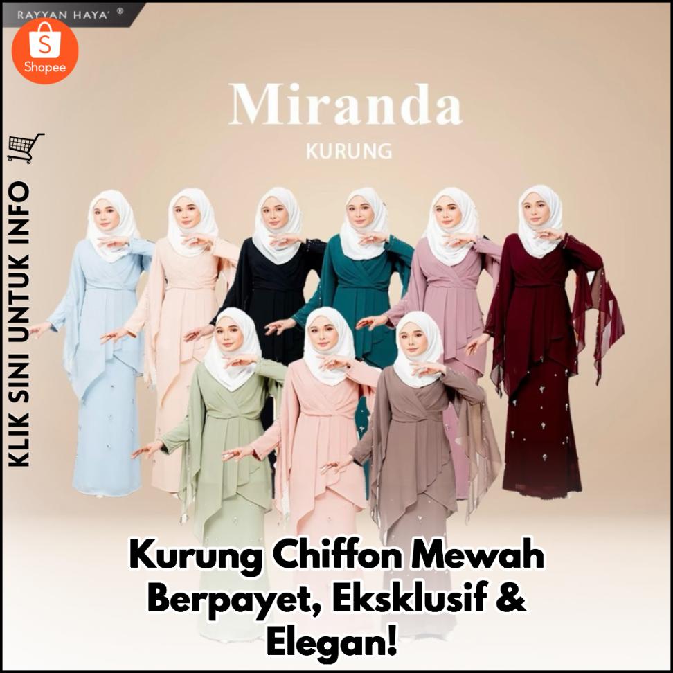 Kurung Chiffon Mewah Berpayet, Eksklusif & Elegan!