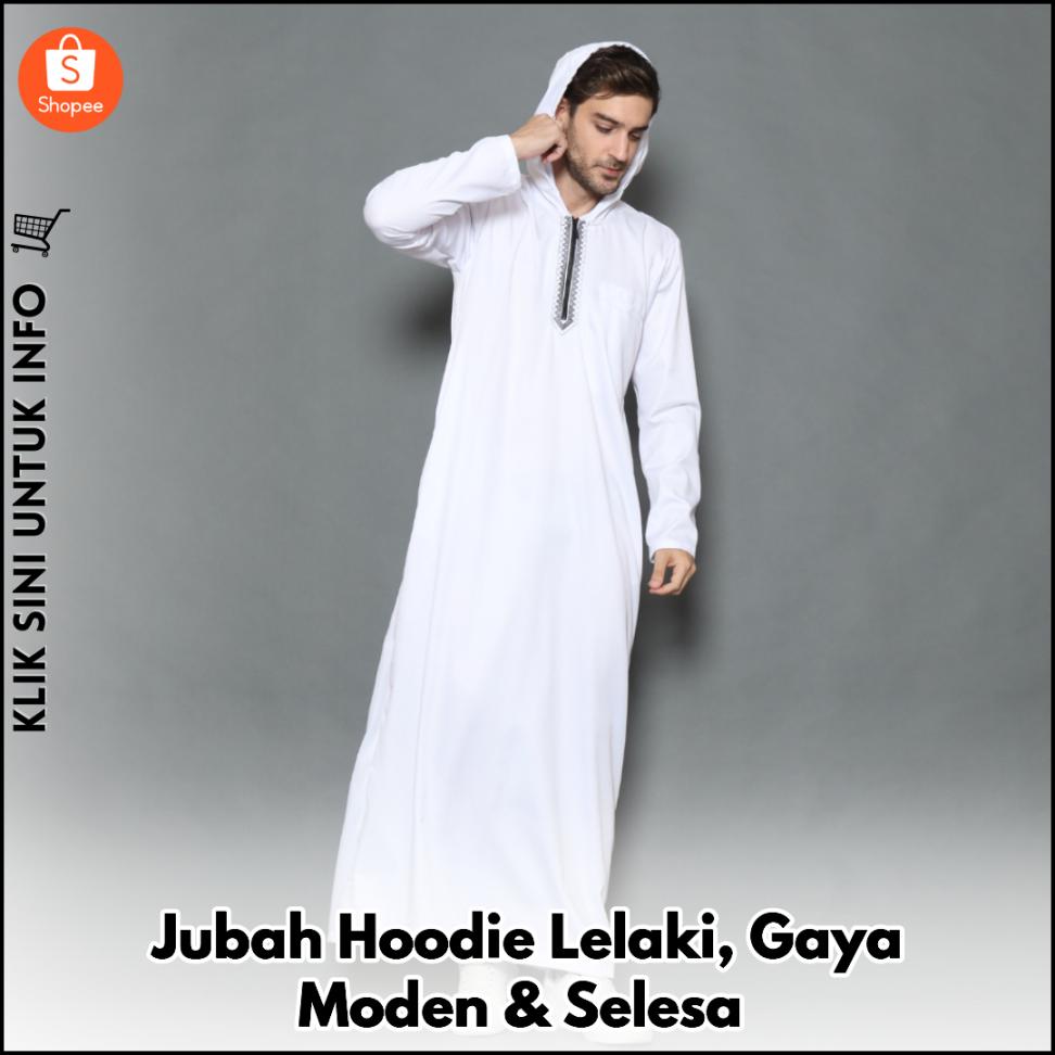 Jubah Hoodie Lelaki, Gaya Moden & Selesa