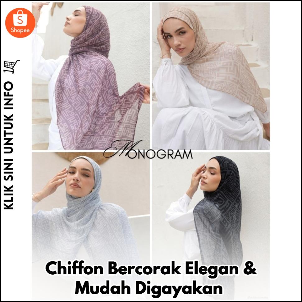 Chiffon Bercorak Elegan & Mudah Digayakan