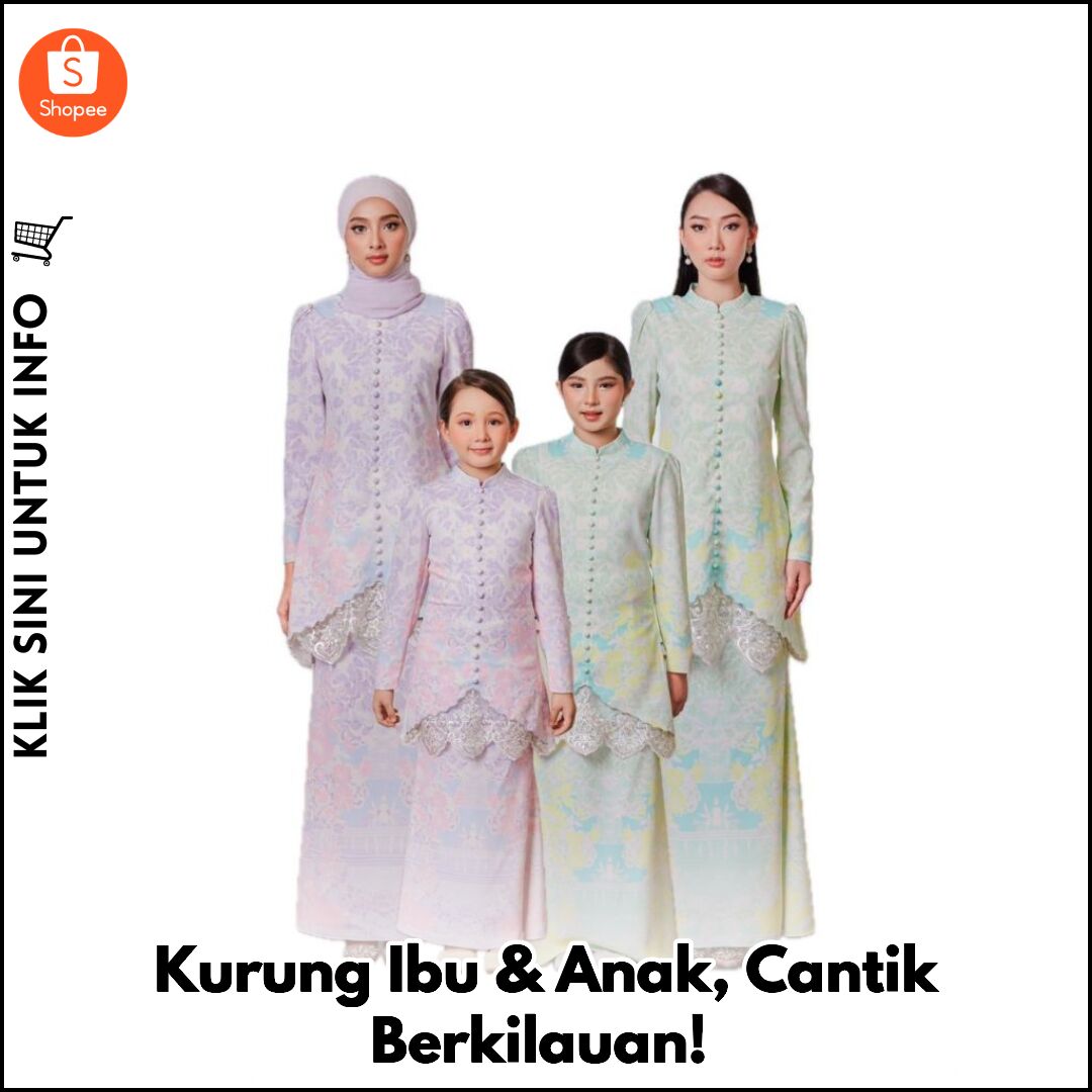 Kurung Ibu & Anak, Cantik Berkilauan!