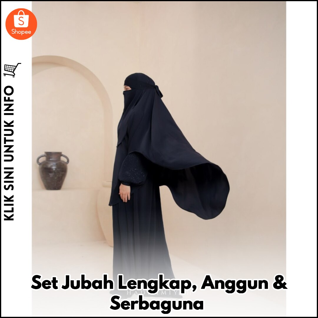 Jubah Wafa & Khimar Labuh – Lengkap & Anggun