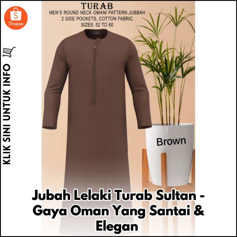 Jubah Lelaki Turab Sultan - Gaya Oman Yang Santai & Elegan