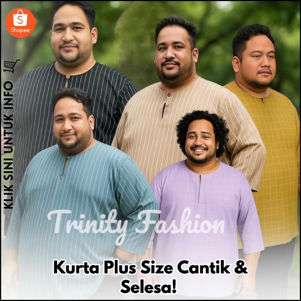 Kurta Plus Size Cantik & Selesa!