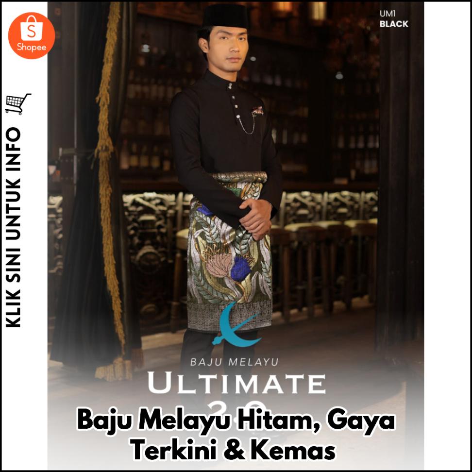 Baju Melayu Hitam, Gaya Terkini & Kemas