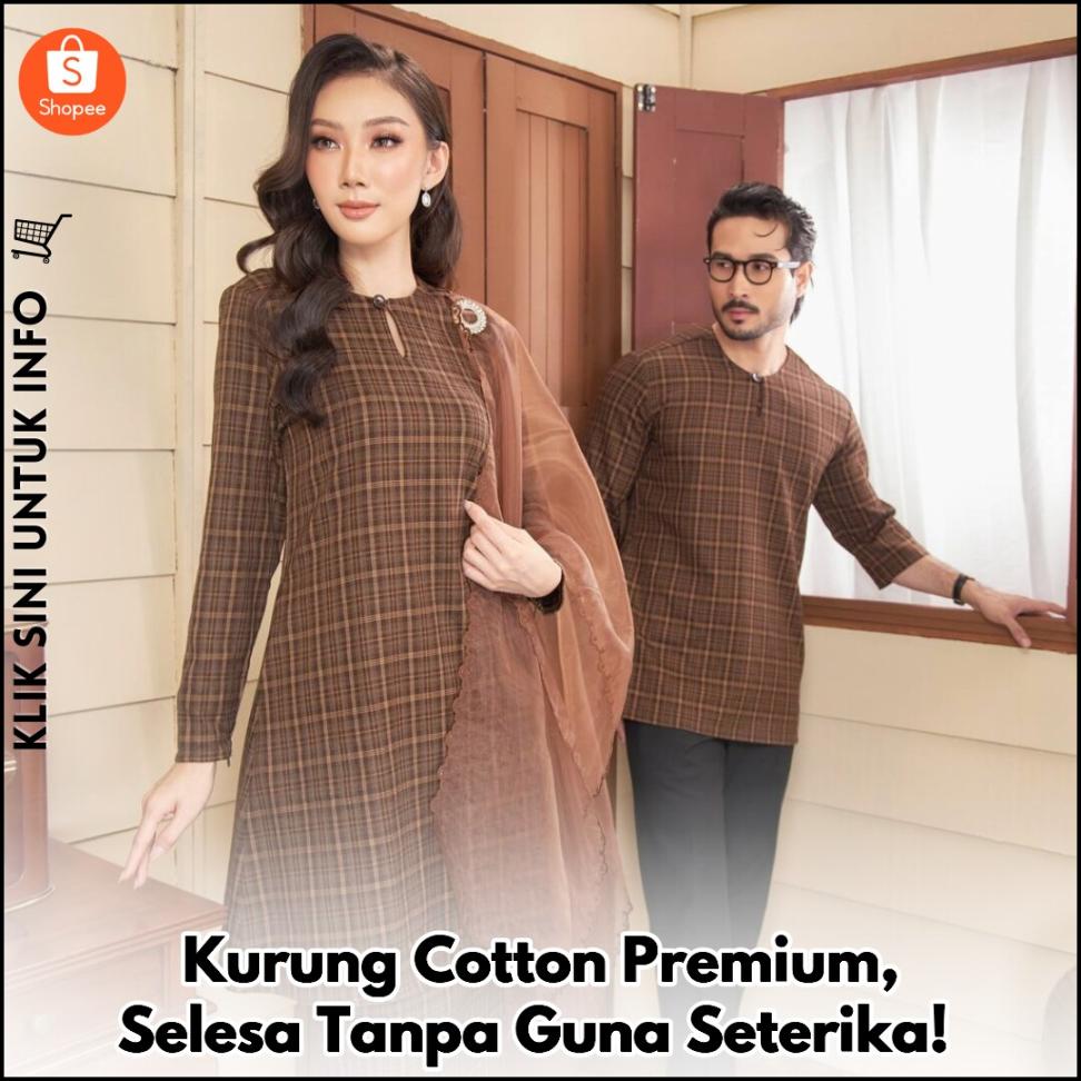 Kurung Cotton Premium, Selesa Tanpa Guna Seterika!