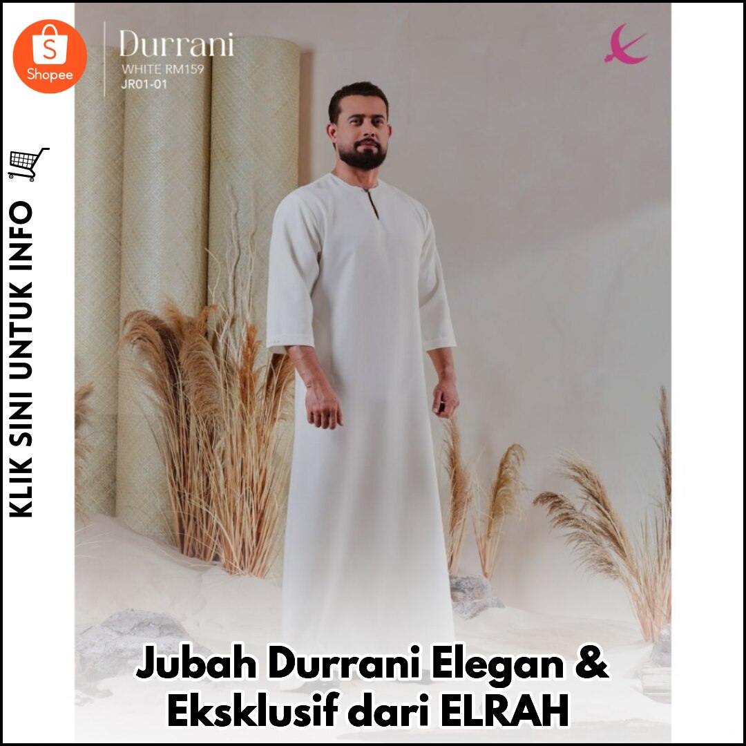 Jubah Durrani Elegan & Eksklusif dari ELRAH