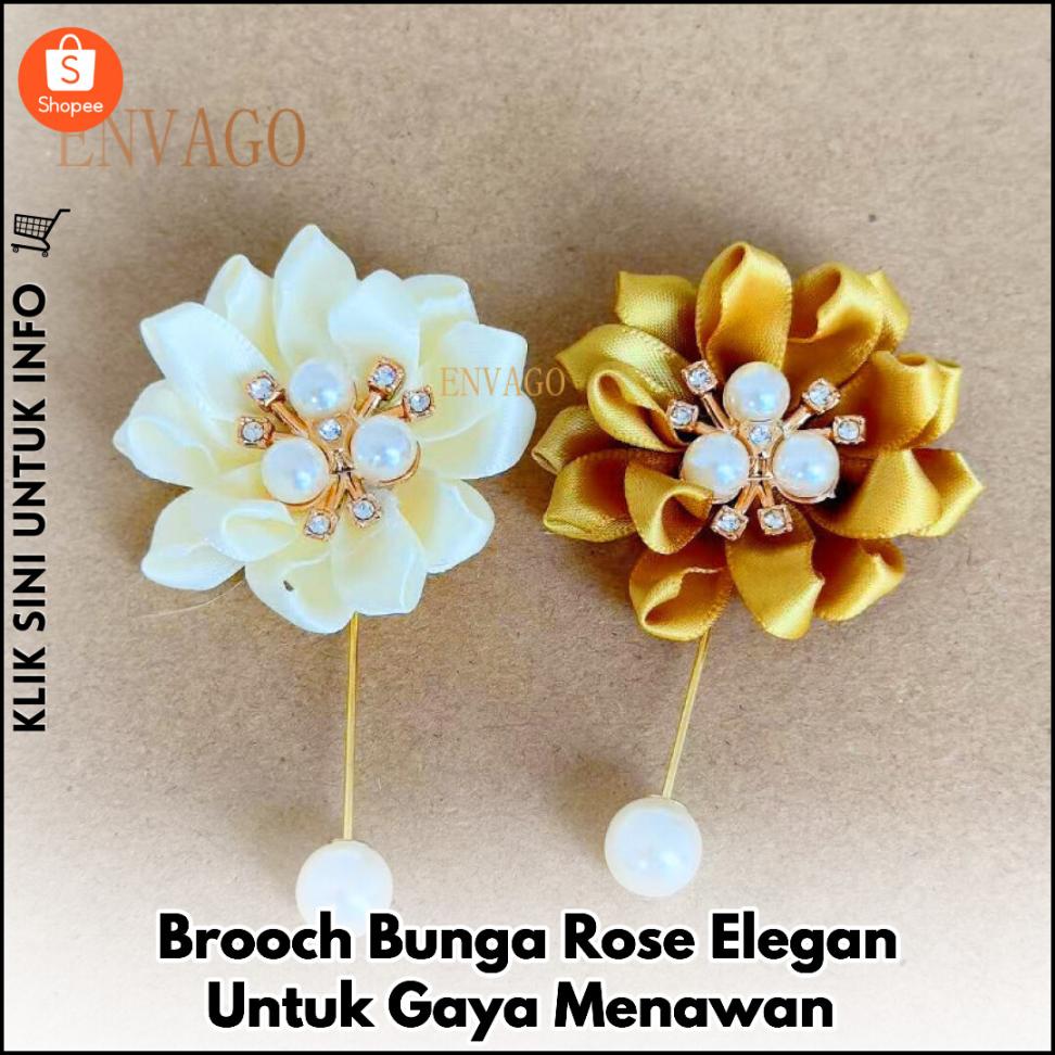 Brooch Bunga Rose Elegan Untuk Gaya Menawan