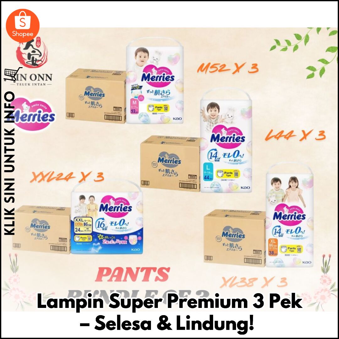 Lampin Super Premium 3 Pek – Selesa & Lindung!