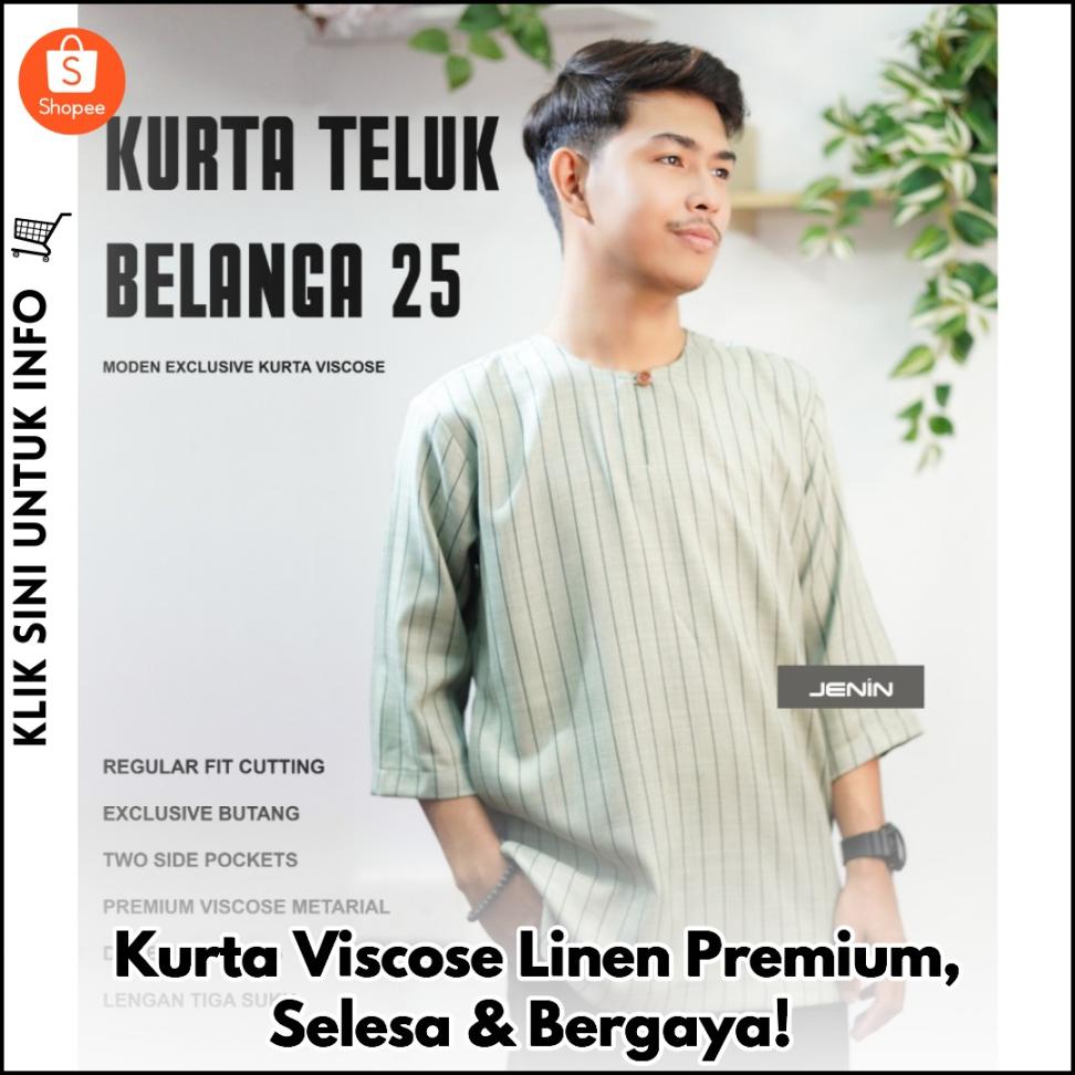 Kurta Viscose Linen Premium, Selesa & Bergaya!