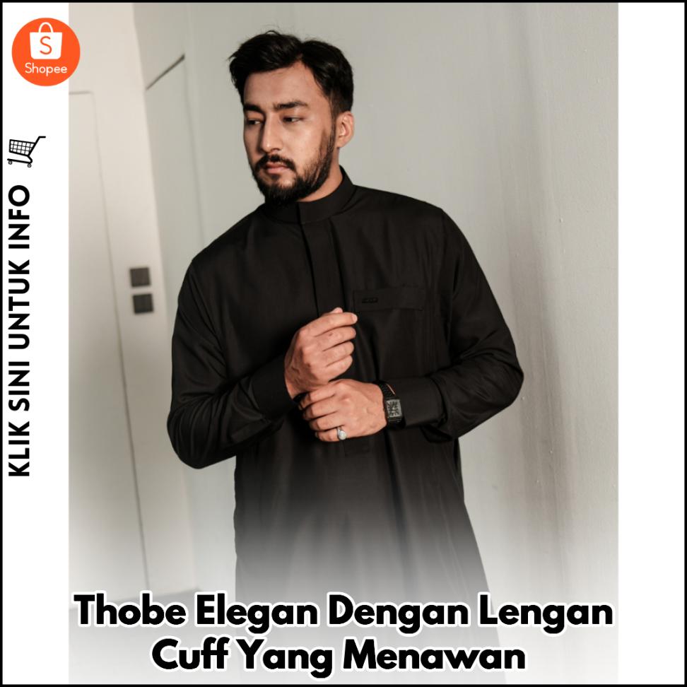 Thobe Elegan Dengan Lengan Cuff Yang Menawan
