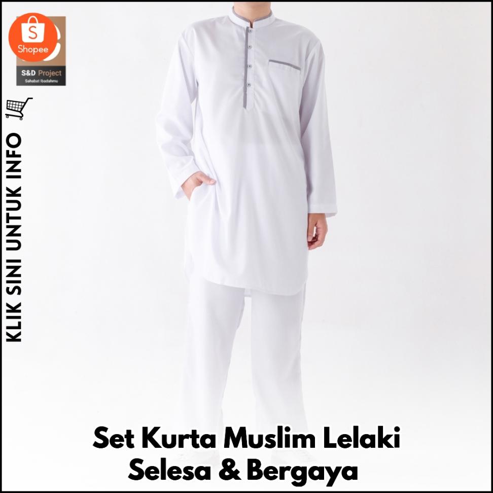Set Kurta Muslim Lelaki Selesa & Bergaya