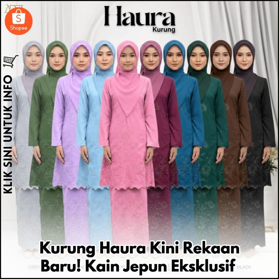 Kurung Haura Kini Rekaan Baru! Kain Jepun Eksklusif
