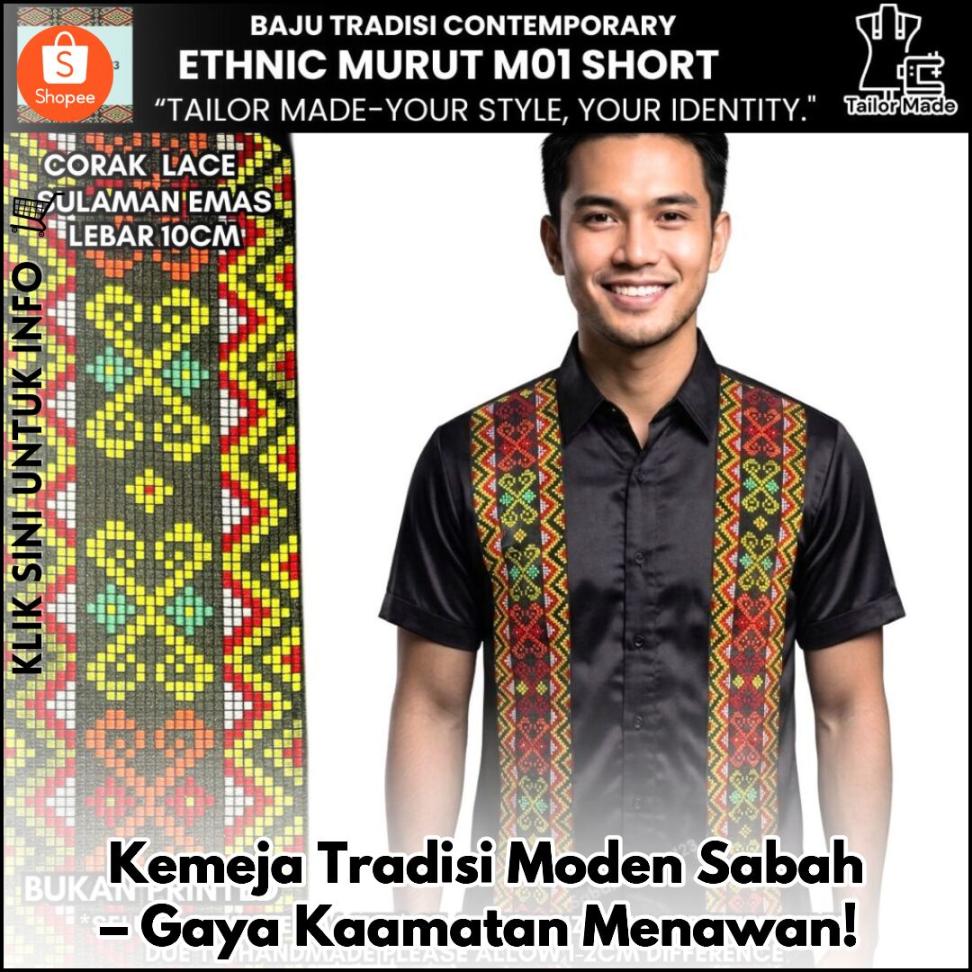Kemeja Tradisi Moden Sabah – Gaya Kaamatan Menawan!