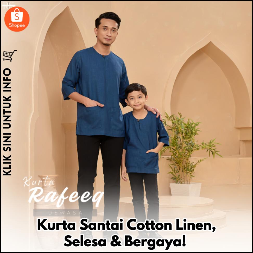 Kurta Santai Cotton Linen, Selesa & Bergaya!