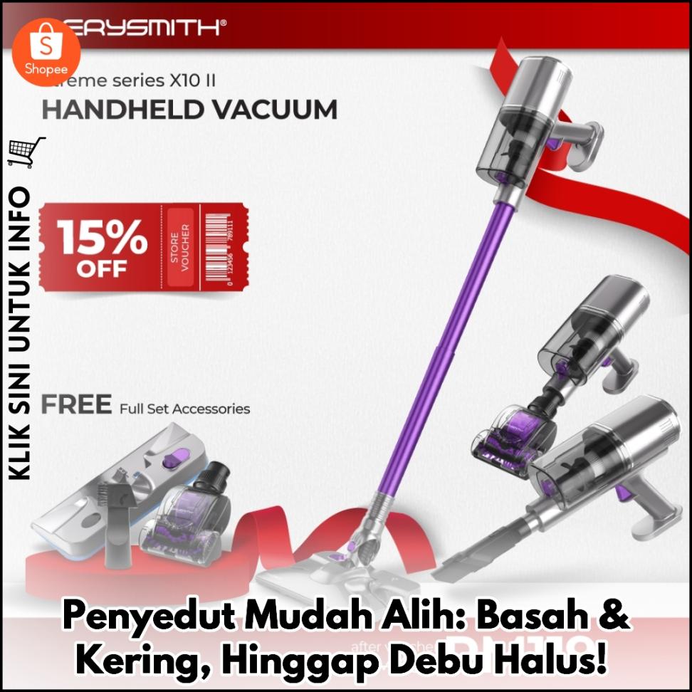 Penyedut Mudah Alih: Basah & Kering, Hinggap Debu Halus!