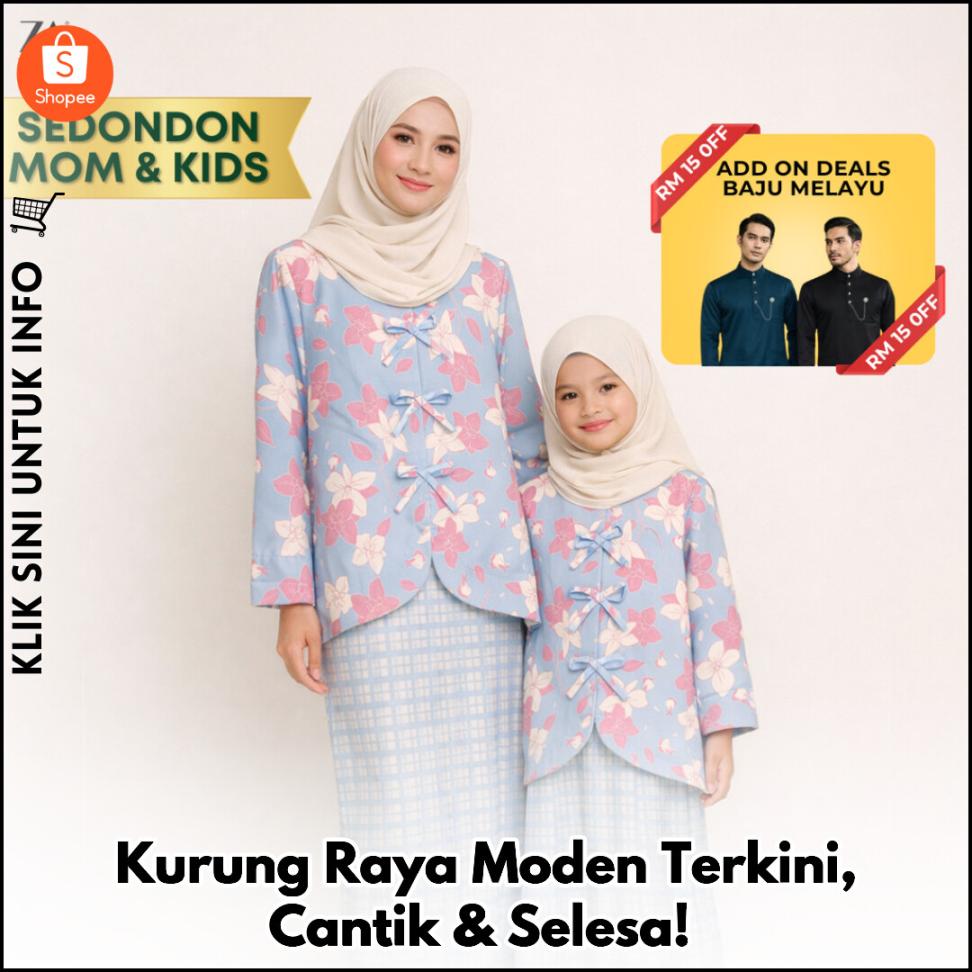 Kurung Kebaya Raya Terkini, Warna Cantik & Ada Poket!