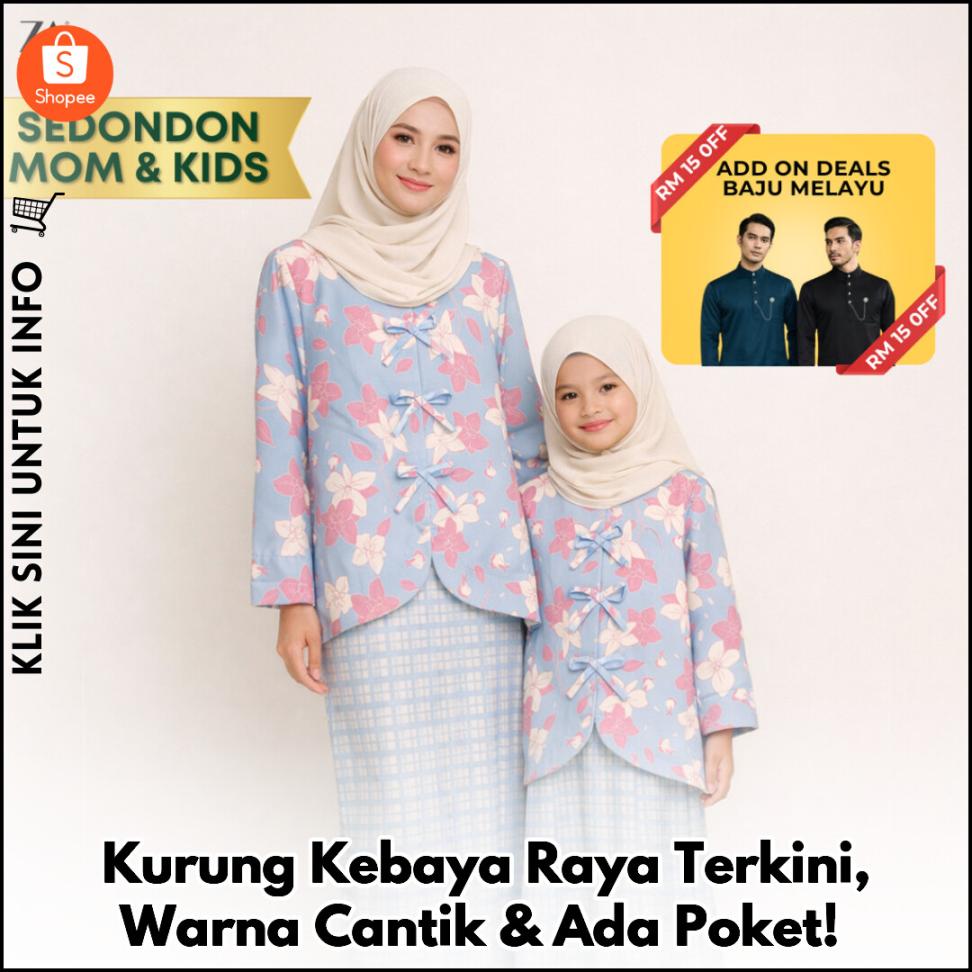 Kurung Moden Floral, Cantik & Kemas untuk Majlis