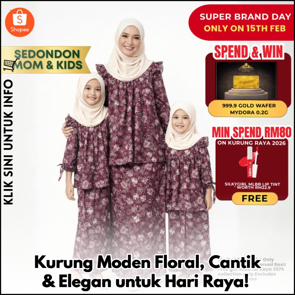 Kurung Moden Floral, Cantik & Elegan untuk Hari Raya!