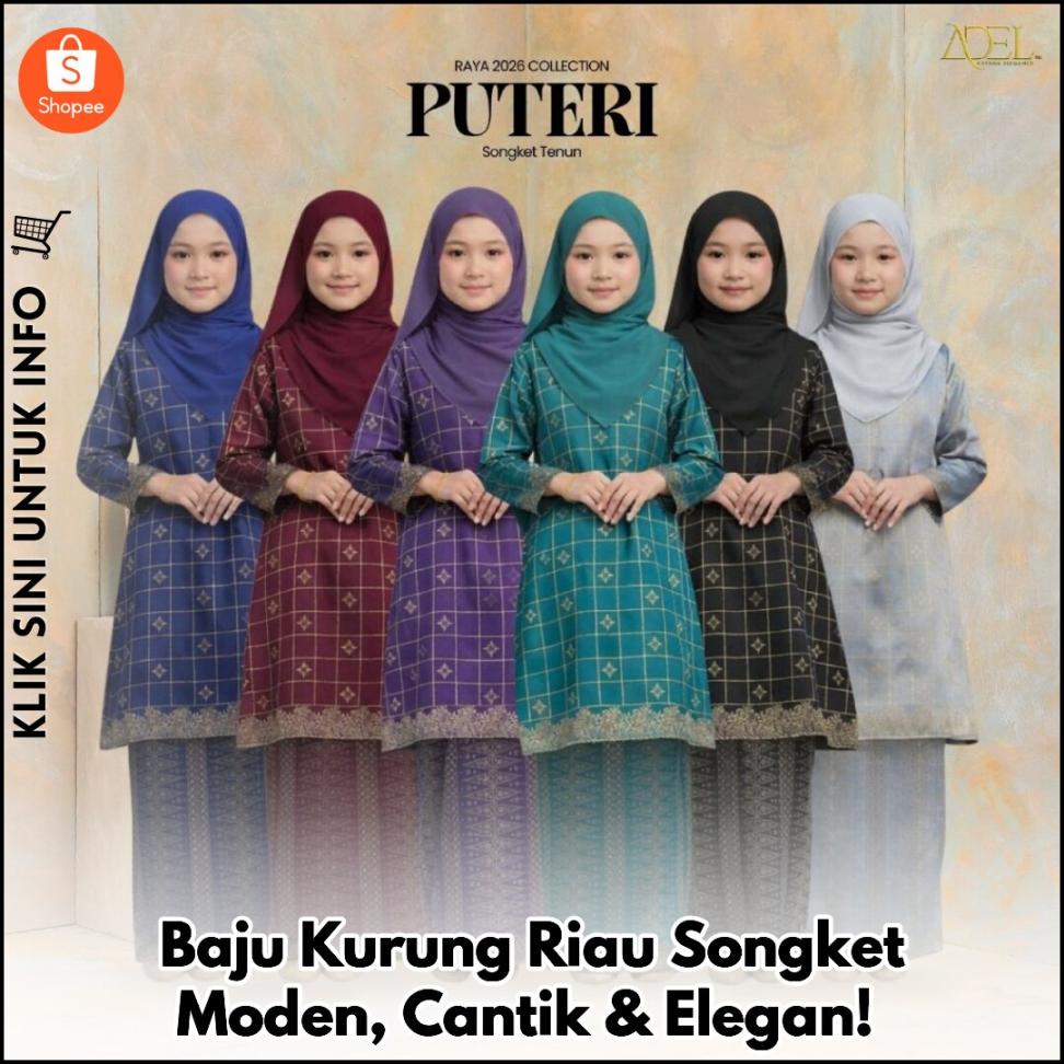 Baju Kurung Riau Songket Moden, Cantik & Elegan!