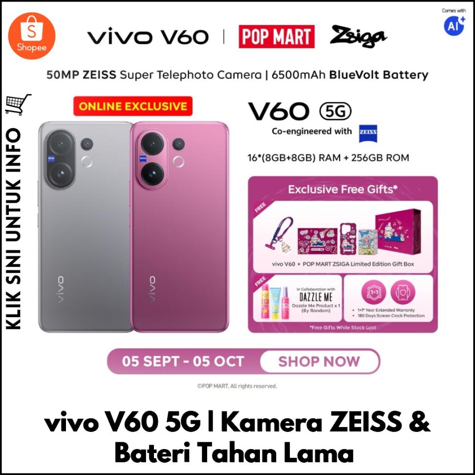 vivo V60 5G | Kamera ZEISS & Bateri Tahan Lama