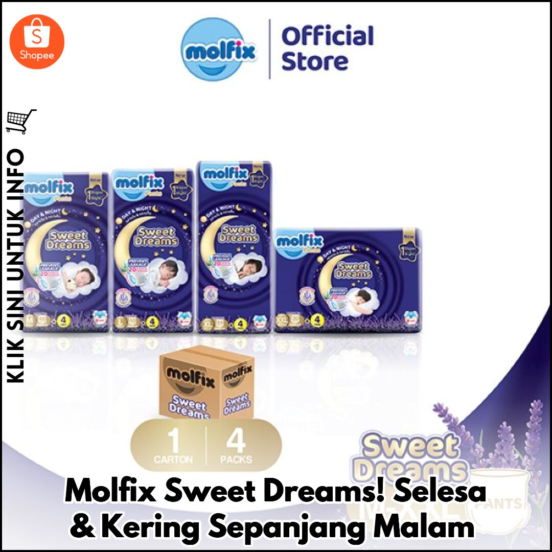 Molfix Sweet Dreams! Selesa & Kering Sepanjang Malam